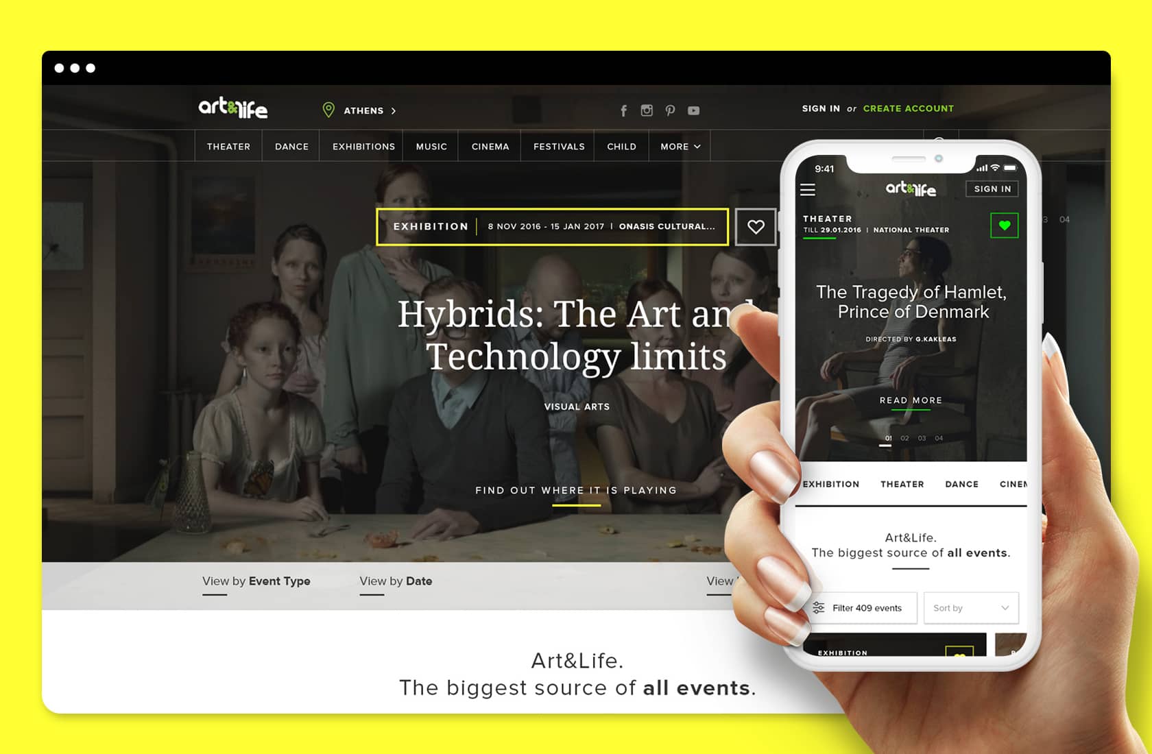 Art n Life – Website User Interface Design – Brand Identity