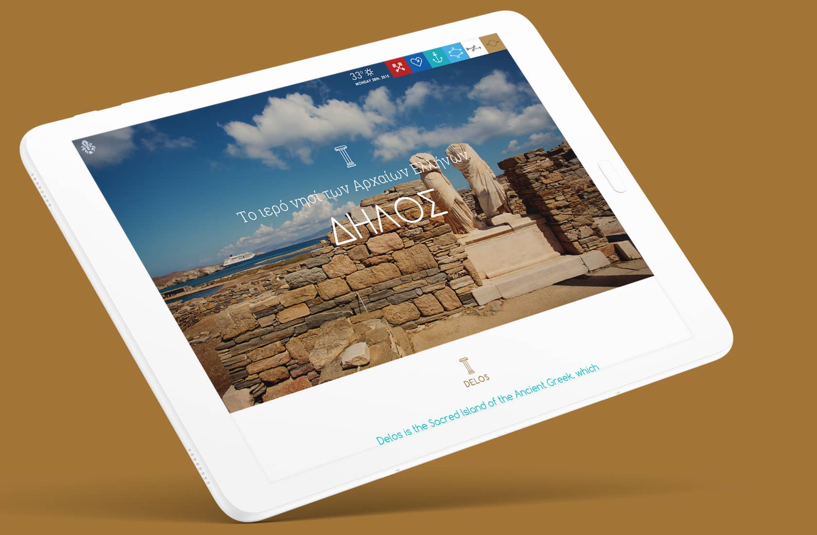 Municipality of Mykonos Website UI Design